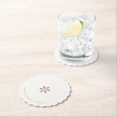 Lilac & Ivory Simple Chic Couple Paper Untersetzer (Vor Ort)