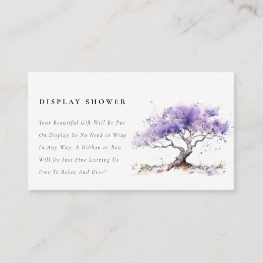 Lilac Jacaranda Tree Display Dusche Baby Dusche Begleitkarte (Vorderseite)