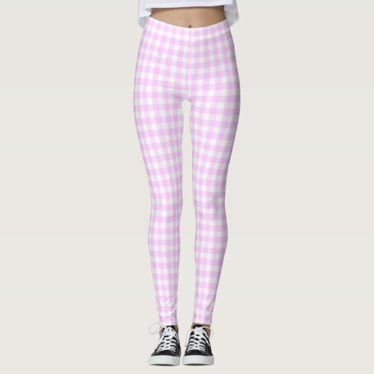 Lilac Karo Leggings (Vorderseite)
