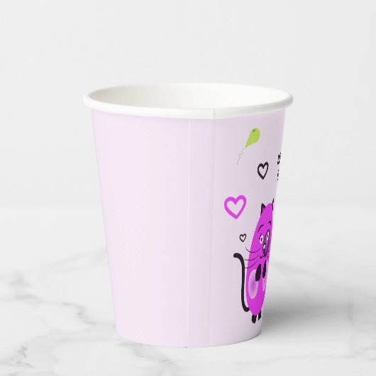 Lilac-Katze Pappbecher (Rechts)
