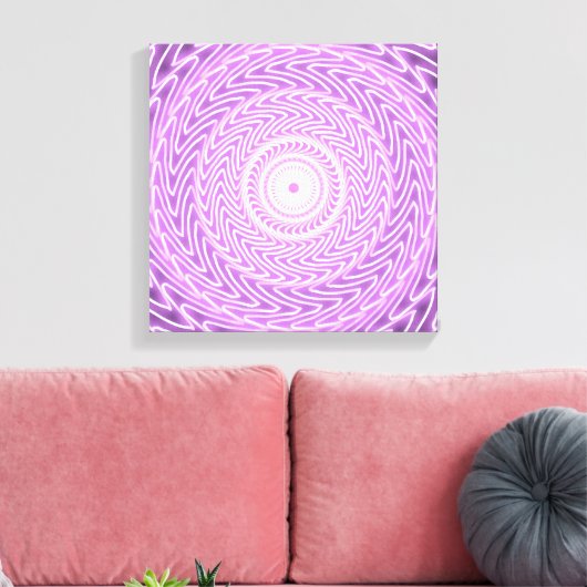 Lilac-Kreismuster Leinwanddruck (Insitu (Wohnzimmer))