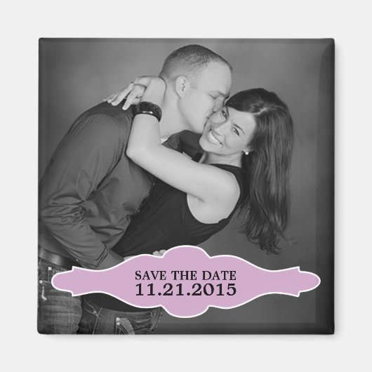 Lilac La Bon Vie Foto Save the Date Magnet (Vorne)