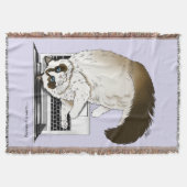 Lilac Laptop Cat Funny Niedlich Decke (Vorderseite)