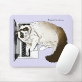 Lilac Laptop Cat Funny Niedlich Mousepad (Mit Mouse)