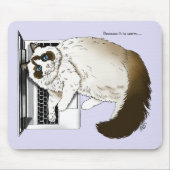 Lilac Laptop Cat Funny Niedlich Mousepad (Vorne)