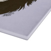 Lilac Laptop Cat Funny Niedlich Schneidebrett (Ecke)