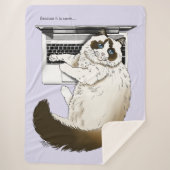 Lilac Laptop Cat Funny Niedlich Sherpadecke (Vorderseite)