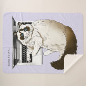 Lilac Laptop Cat Funny Niedlich Sherpadecke (Vorderseite (Horizontal))