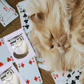 Lilac Laptop Cat Funny Niedlich Spielkarten