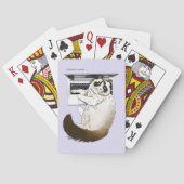 Lilac Laptop Cat Funny Niedlich Spielkarten (Rückseite)