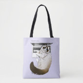 Lilac Laptop Cat Funny Niedlich Tasche (Vorderseite)
