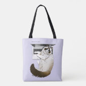 Lilac Laptop Cat Funny Niedlich Tasche (Rückseite)