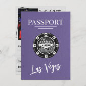 Lilac Las Vegas Passport Save the Date (Vorne/Hinten)