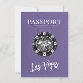 Lilac Las Vegas Passport Save the Date (Vorderseite)