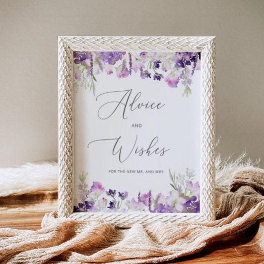 Lilac Lavendel Beratung und Wünsche für Neugeboren Poster