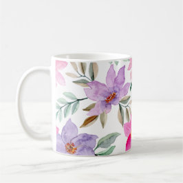 Lilac Lavendel Pink Hübsches Blumenmuster Kaffeetasse
