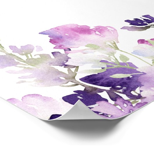Lilac Lavendel Wildblumen Custom Poster (Ecke)