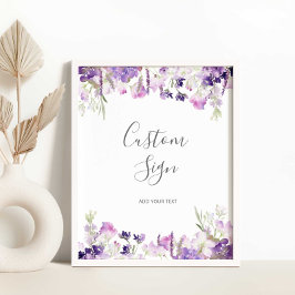 Lilac Lavendel Wildblumen Custom Poster