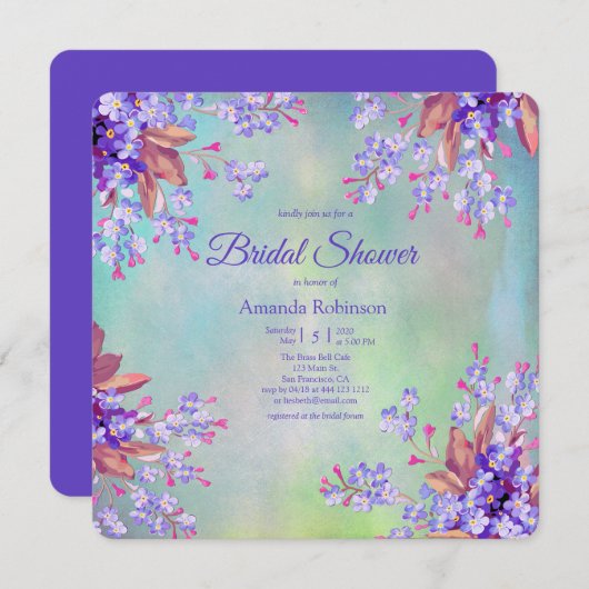 Lilac Lavender Blume Brautparty (Vorne/Hinten)