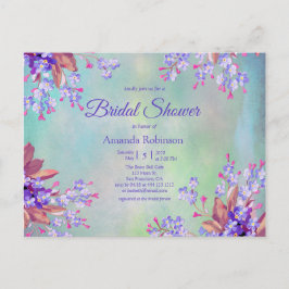 Lilac Lavender Blume Brautparty Postkarte