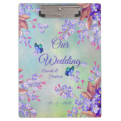 Lilac Lavender Blume Wedding Klemmbrett (Vorderseite)