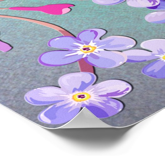 Lilac Lavender Blume Wedding Poster (Ecke)