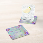 Lilac Lavender Blume Wedding Rechteckiger Pappuntersetzer (Vor Ort)