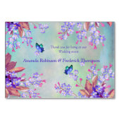 Lilac Lavender Blume Wedding Tischnummer (Rückseite)