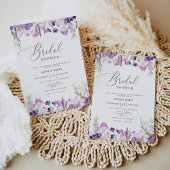 Lilac Lavender Brautdusche Einladung