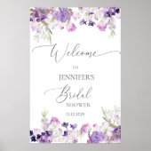 Lilac Lavender Brautparty willkommen Poster (Vorne)