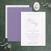 Lilac Lavender Calligraphy Wedding Einladung