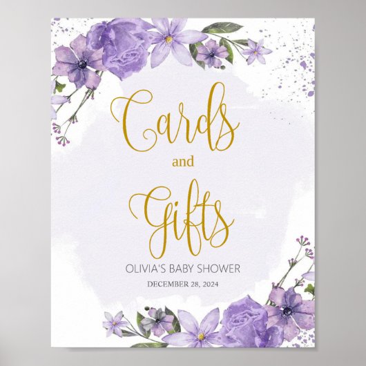 Lilac Lavender Cards und Giftzeichen Poster (Vorne)