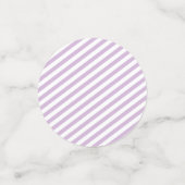 Lilac Lavender Color Diagonal Striped Wedding Konfetti (Klein Vorderseite)