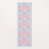 Lilac Lavender Cowgirl Boots Rodeo Muster Yogamatte (Vorderseite)