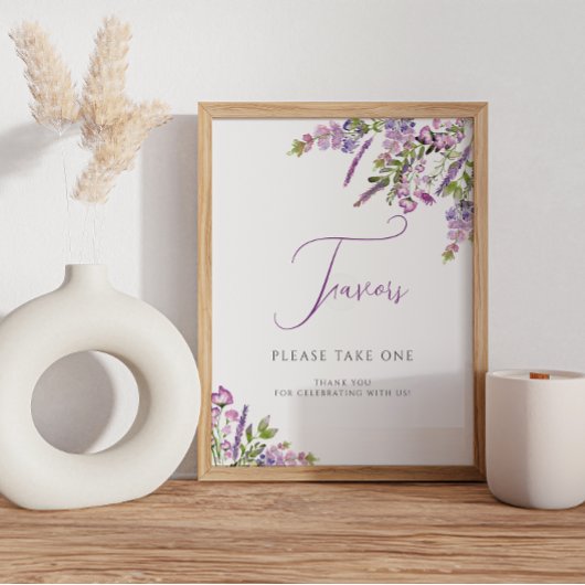Lilac Lavender Favors Poster