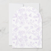 Lilac Lavender Floral Butterflies Einladung (Rückseite)