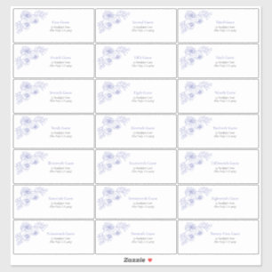 Lilac Lavender Floral Line Art Guest Anschrift Aufkleber