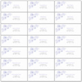 Lilac Lavender Floral Line Art Guest Anschrift Aufkleber (Vorderseite)