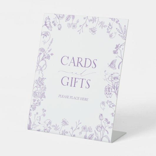 Lilac Lavender French Viktorianisch Brautparty Gif Sockelschild (Vorderseite)