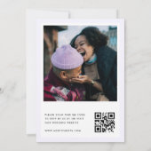 Lilac Lavender Gezeichnet botanischer Blumencode Einladung (Rückseite)