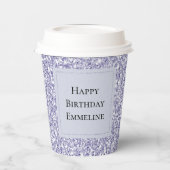 Lilac Lavender Glitzer Glitz  Pappbecher (Links)