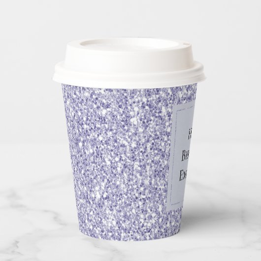 Lilac Lavender Glitzer Glitz  Pappbecher (Vorderseite)