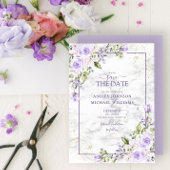 Lilac Lavender Gold Geometric Save the Date