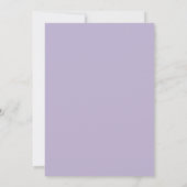 Lilac Lavender Gold Marble Floral Virtual Dusche Einladung (Rückseite)