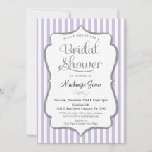 Lilac Lavender Gray Bridal Dusche Einladung