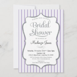 Lilac Lavender Gray Bridal Dusche Einladung