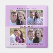 Lilac Lavender Ihre 4 Fotos Speichern Sie das Datu Magnet (Vorne)