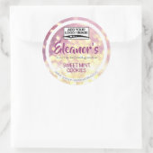 Lilac Lavender Logo Cake Product Packaging Label Runder Aufkleber (Tasche)