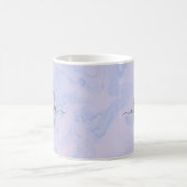 Lilac Lavender Marble Elegant Monogram Name Kaffeetasse (Mittel)