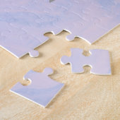 Lilac Lavender Marble Elegant Monogram Name Puzzle (Seite)